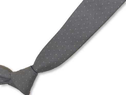 pale pastel blue with white pin spot design cotton tie